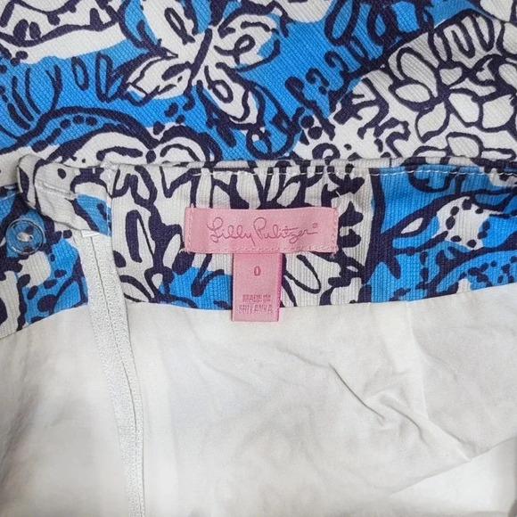 Lilly Pulitzer Marigold Skort Ariel Blue Hippy Shake White Lace Mini - Picture 7 of 10